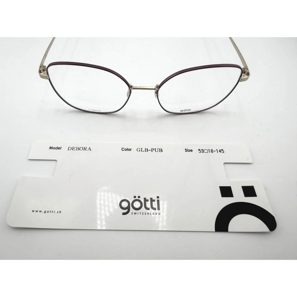 Gotti Switzerland Debora Titanium Eyeglasses Purple Gold 53-18-145 Japan Made